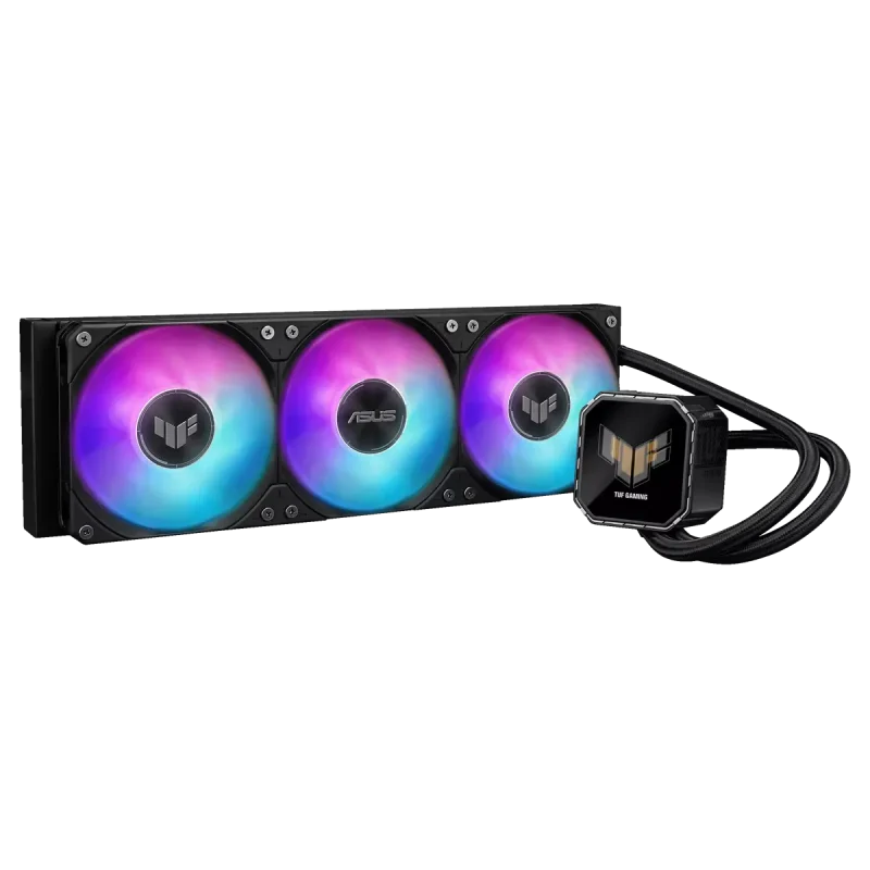 Asus Tuf Gaming LC III 360 ARGB LCD AIO Liquid CPU Cooler – Pre-Installed & Integrated Triple Fans,