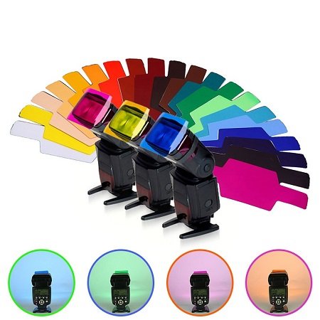 Color Card Gel Filter Flash Lighting Diffuser For Dslr Cameras & Studio Photography