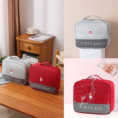 Household Portable Outdoor Travel Medical Medicine First Aid Kit Storage Bag
