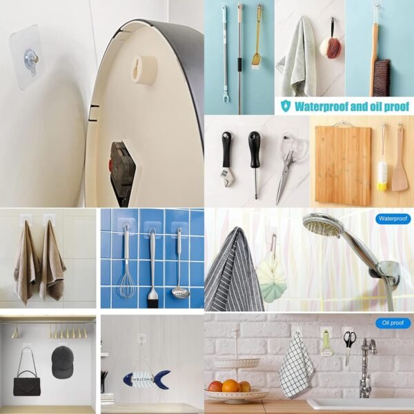 Self Adhesive Wall Screw Hooks - 10Pcs