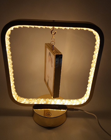 Decorative Night Light Table Lamp - Square with Frame